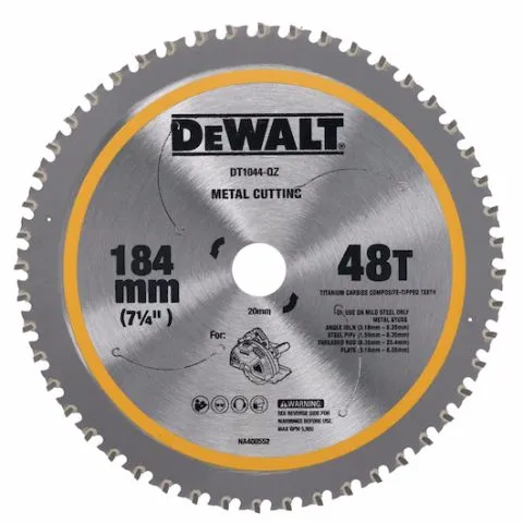 DT1044-QZ Dewalt Sågklinga 184mm x 20mm x 48T Handla nu